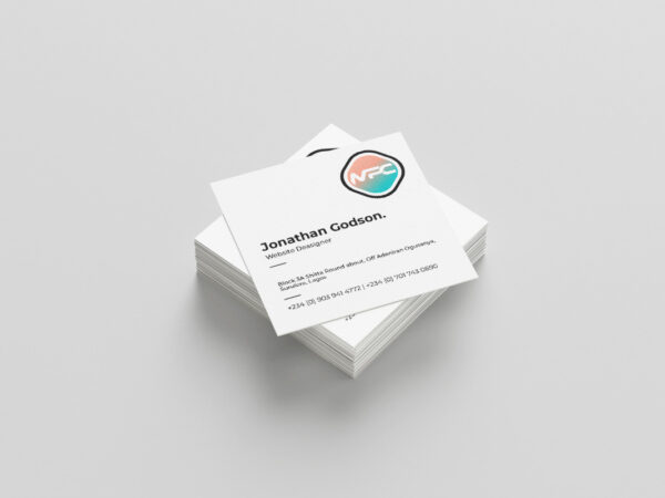 single-side-Business Square Business Cards (Single sided)