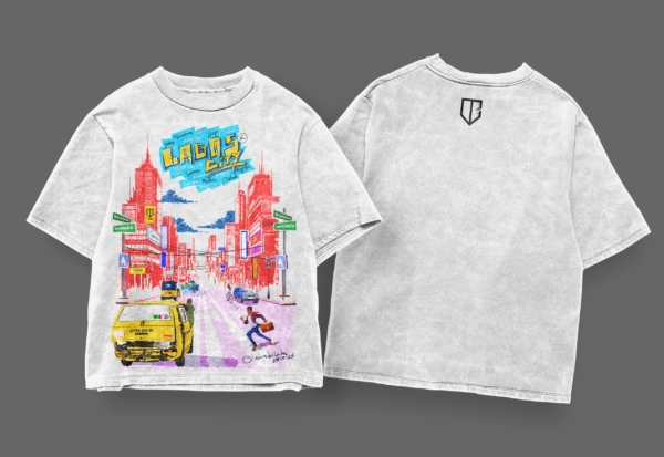 Stone wash T-shirt mockup Lagos City2 Stone wash T-Shirt (Lagos City)